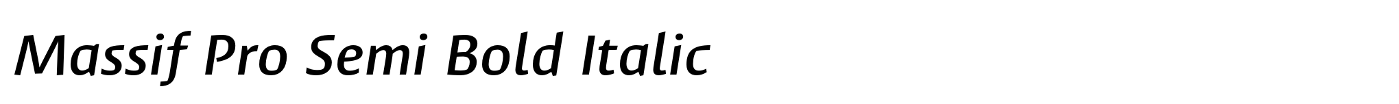 Massif Pro Semi Bold Italic image